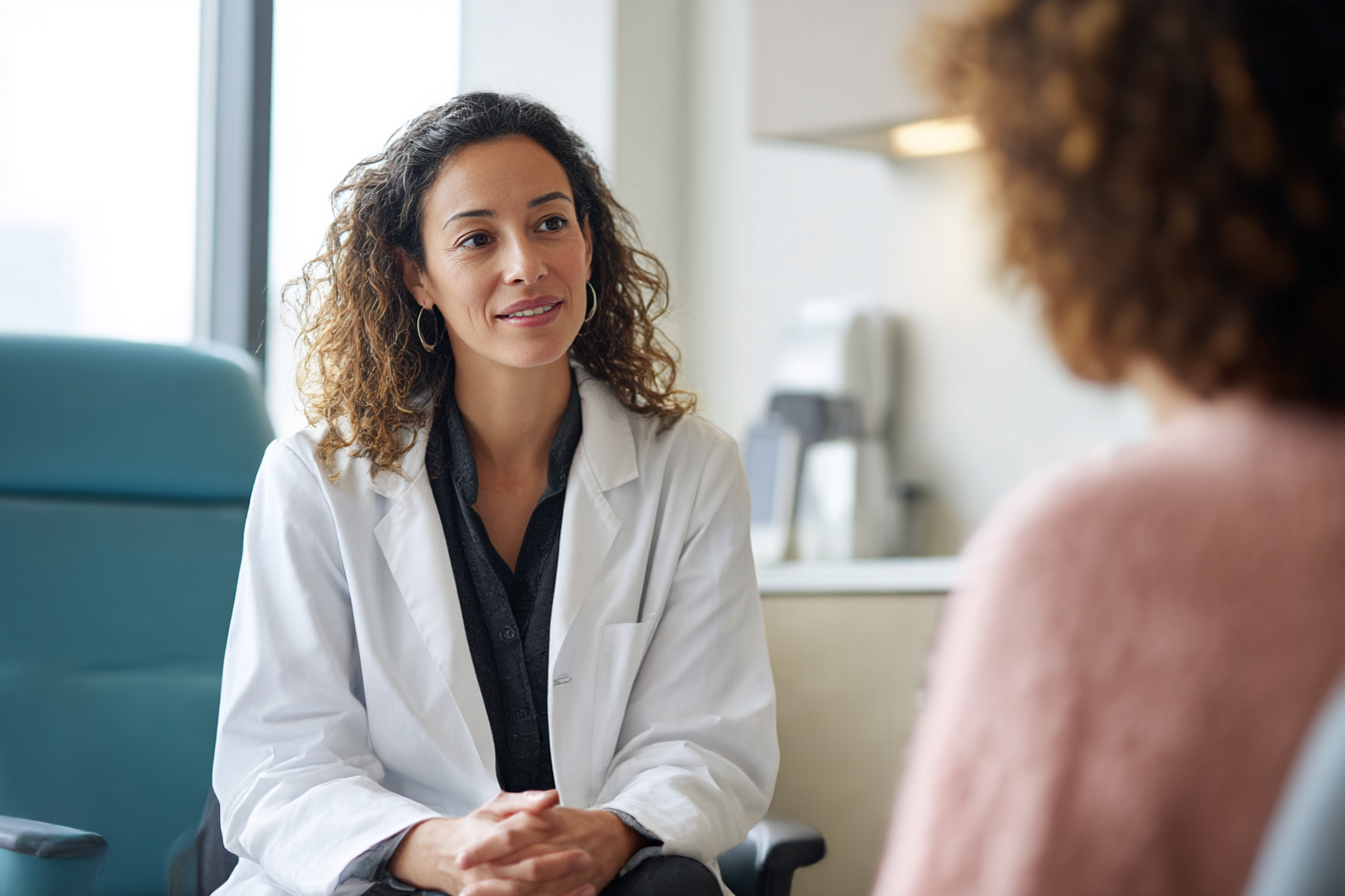Female GP in consultation — Medico Health Lower Mainland clinic